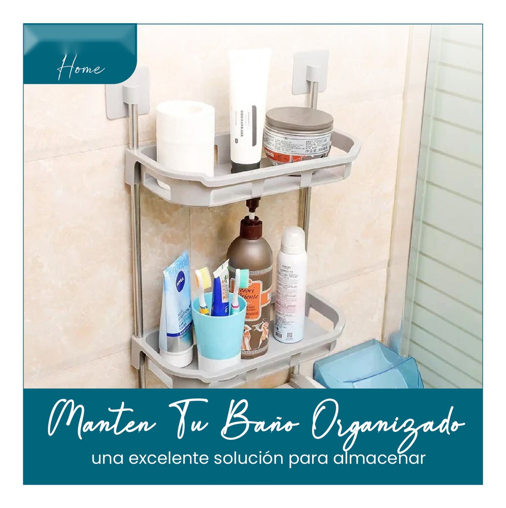 Organizador De Bano Cocina 2 Niveles Basic Innovo Home Blanco Armable