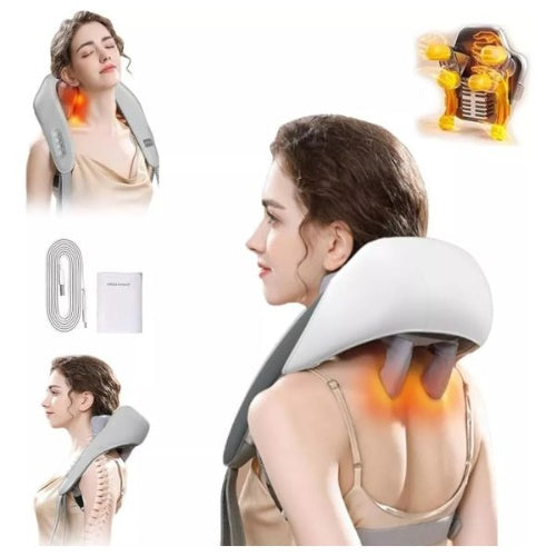 Masajeador Cervical De Cuello Espalda Recargable Calor Premium