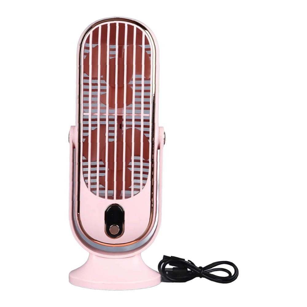 Ventilador Mesa Escritorio Digital 5 Velocidades Elegante Innovo Recargable Edicion Pink