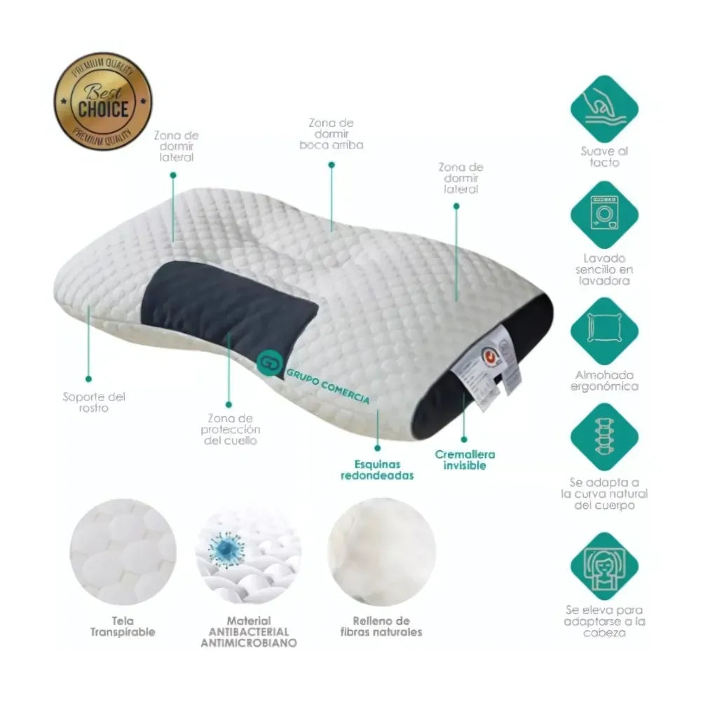 Combo Cubrelecho Doble Cama Ovejero + 2 Almohadas Semi-Ortopedicas + Obsequio Fundas Satin