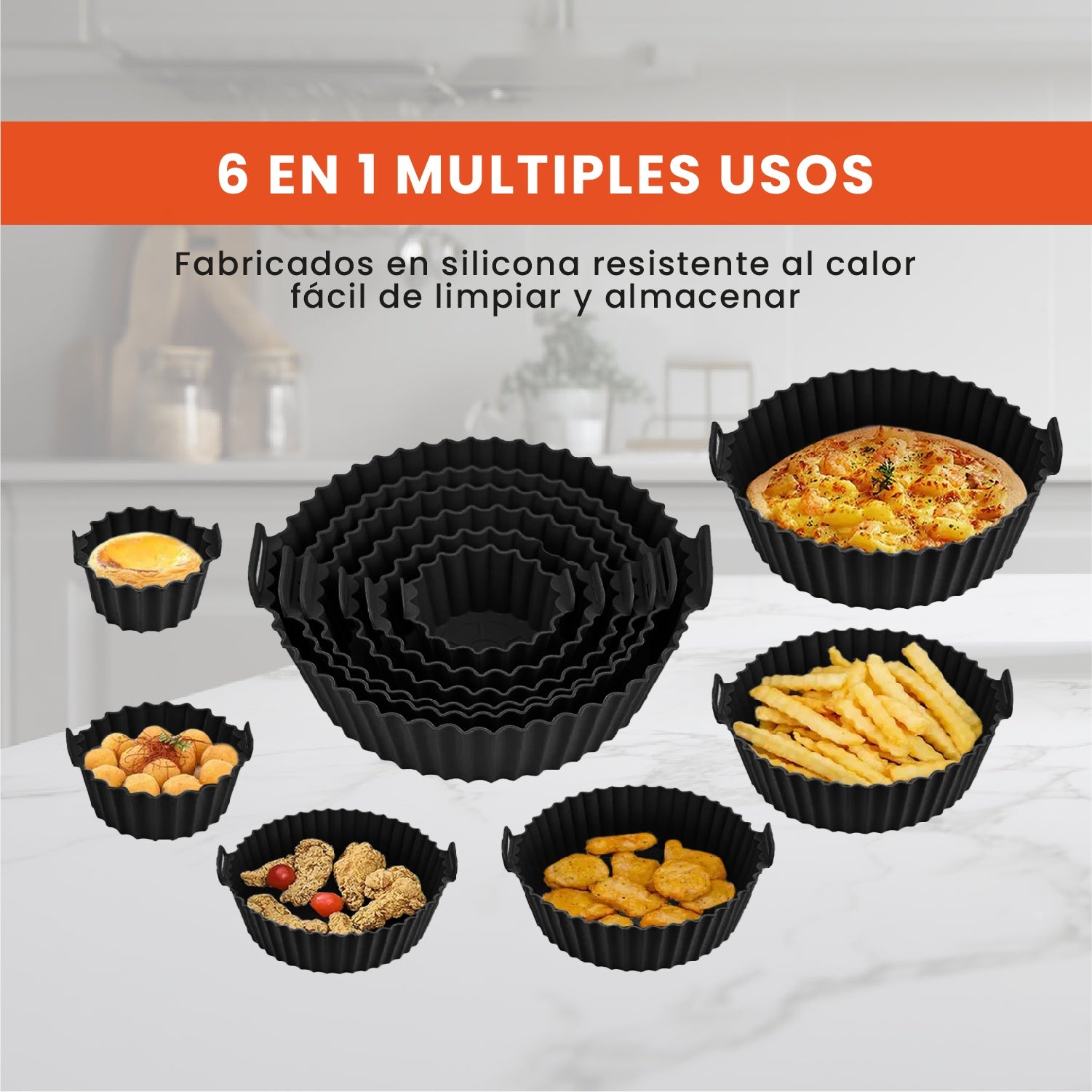 Freidora De Aire Nobelsound Air Fryer Doble Bandeja Con Accesorios Y Moldes 9 Litros
