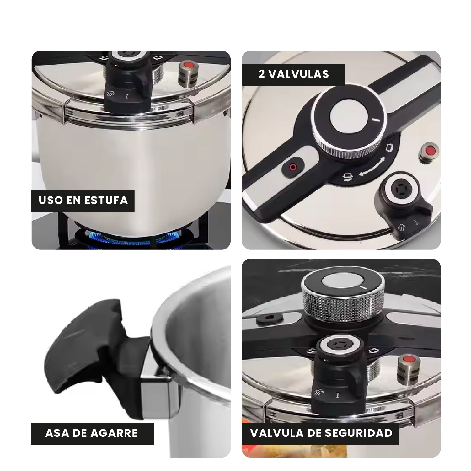 Olla A Presion 7 Litros Nobel Home Acero Quirurgico Alta Calidad Premium