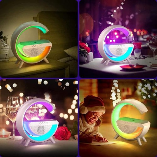 Parlante Lampara Rgb Cargador Inalambrico Bluetooth