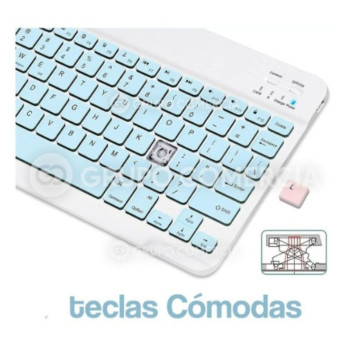 Teclado Con Mouse Slim Para Computador Portatil Bluetooth