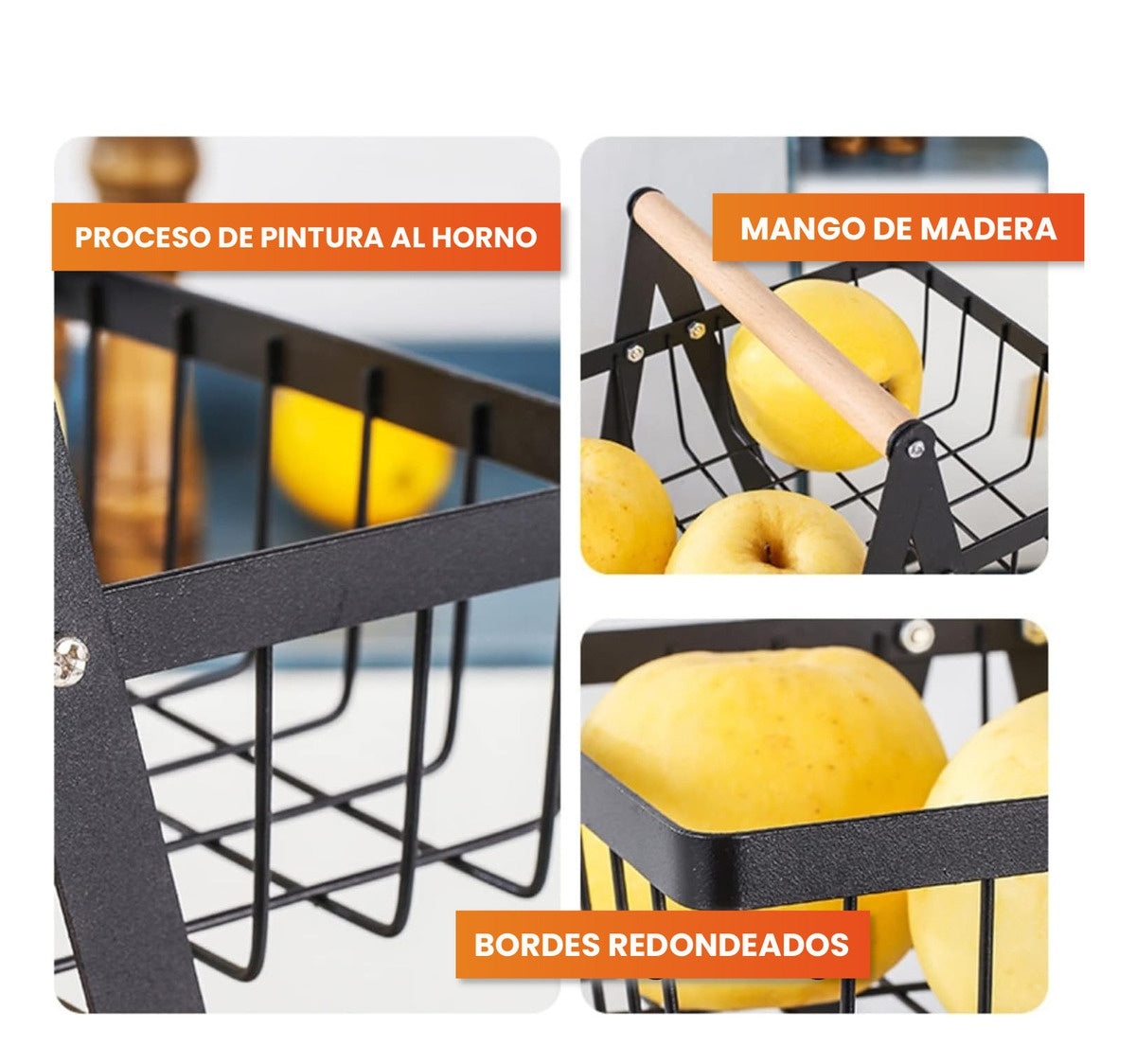 Organizador De Frutas Verduras Alimentos Frutero 2 Niveles Innovo Home