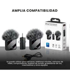 Microfono Solapa Doble Inalambrico Profesional Tipo C Ip Jack Reduccion De Ruido Y 20M