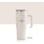 Termo Acero Inoxidable 900Ml Premium Sitarayuri Doble Boquilla Frio/Calor Coffee Beige