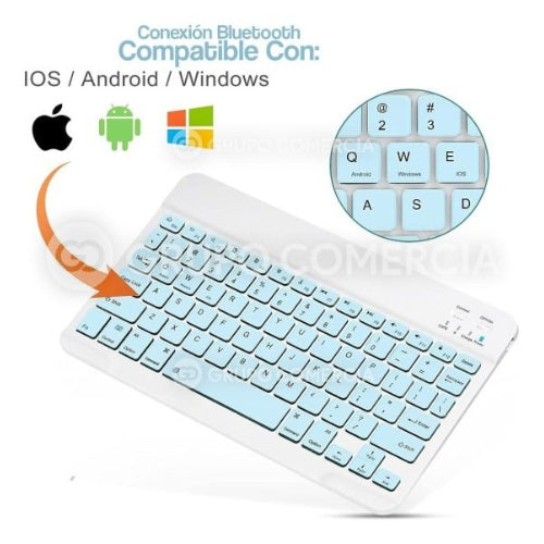 Teclado Con Mouse Slim Para Computador Portatil Bluetooth