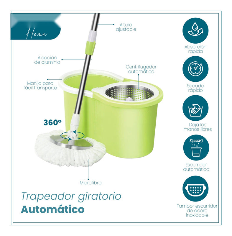 Kit Limpieza Hogar Trapero Magic 360 Mopa