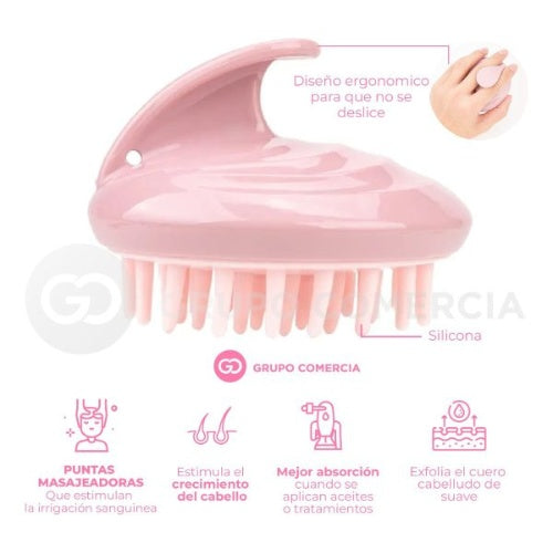 Cepillo Masajeador Cabello Cuero Cabelludo Aplica Shampoo