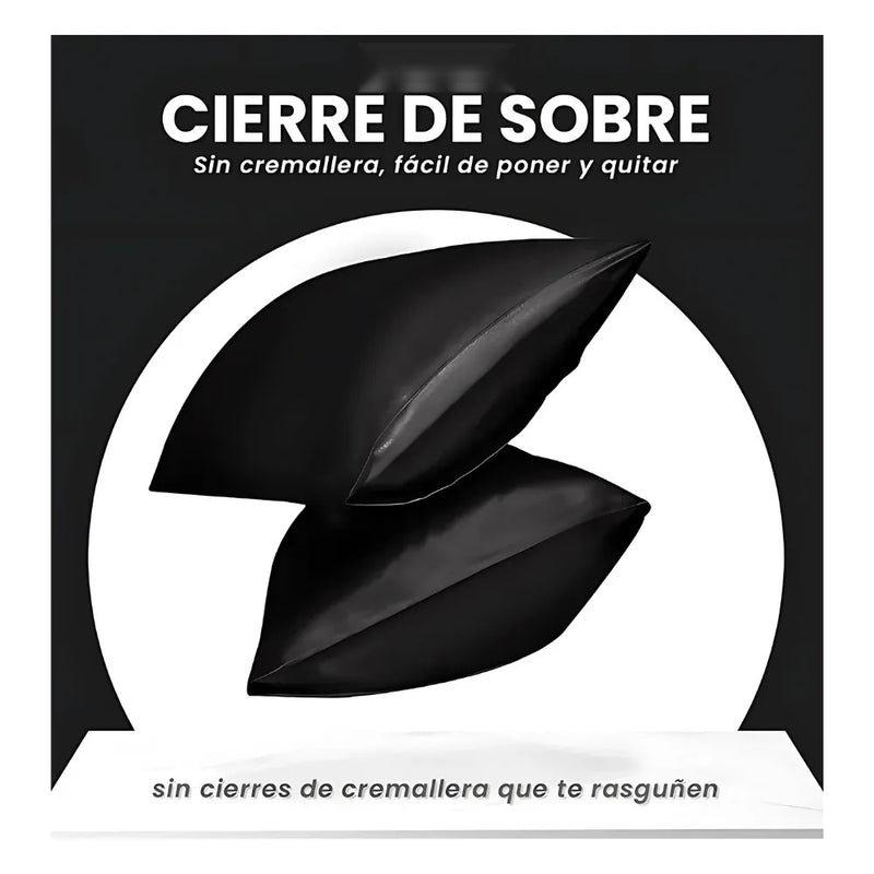 Combo Cubrelecho Doble Cama Ovejero + 2 Almohadas Semi-Ortopedicas + Obsequio Fundas Satin