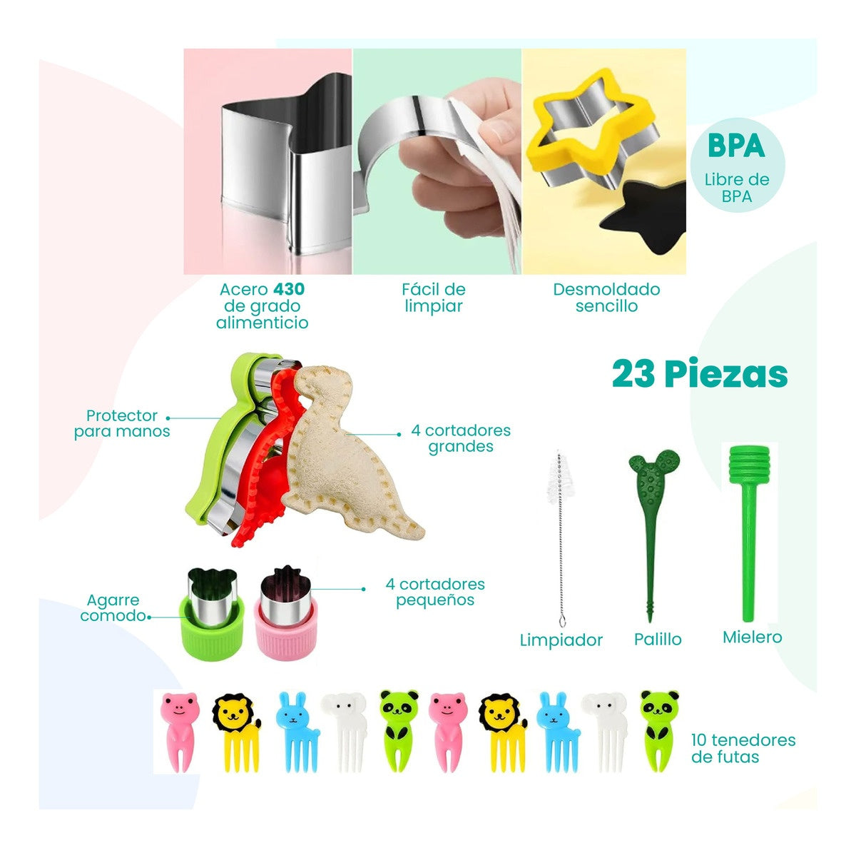 Moldes Para Alimento Divertidos Motivos Para Ninos Set