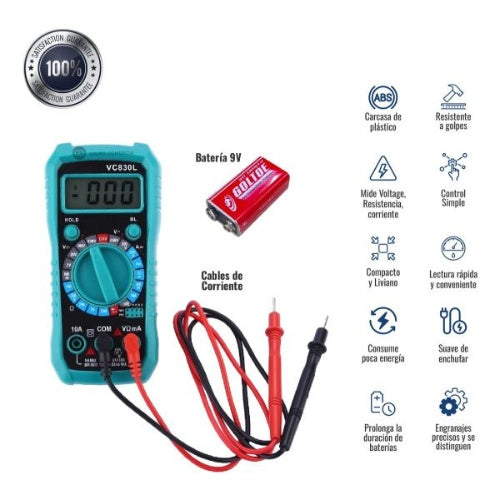 Multimetro Digital Tester Medidor De Energia Multifuncional