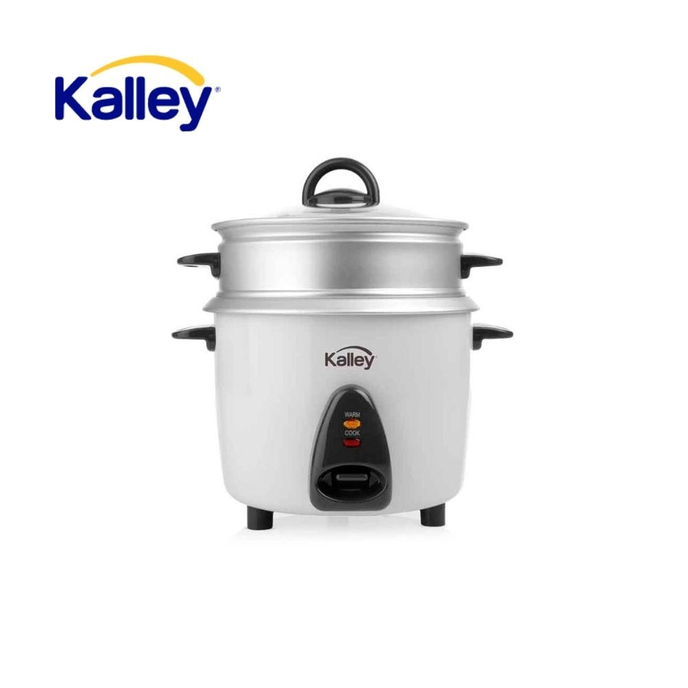 Arrocera Kalley 1.4L 7 Tazas Con Vaporera Antiadherente Blanca