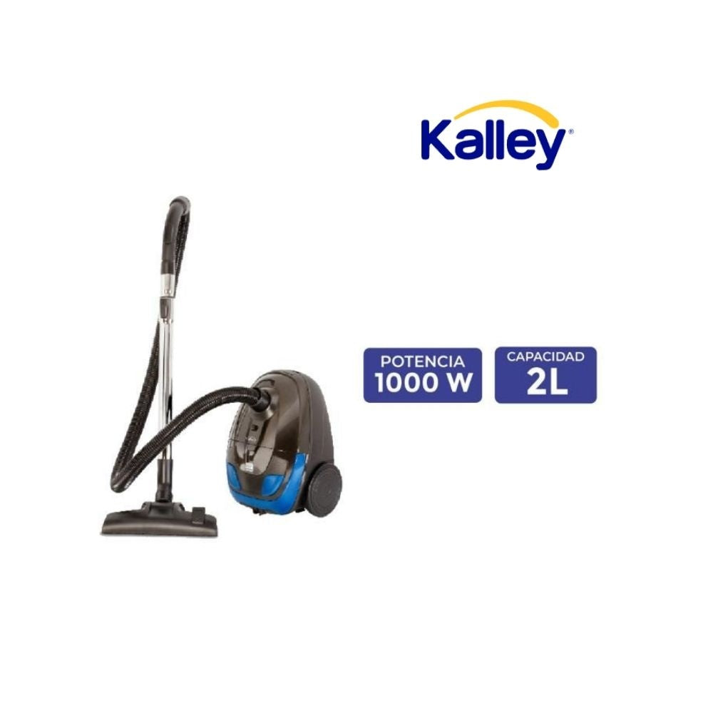 Aspiradora Kalley 1000W Con Bolsa 2L Filtro Hepa Hogar Potente Y Compacta