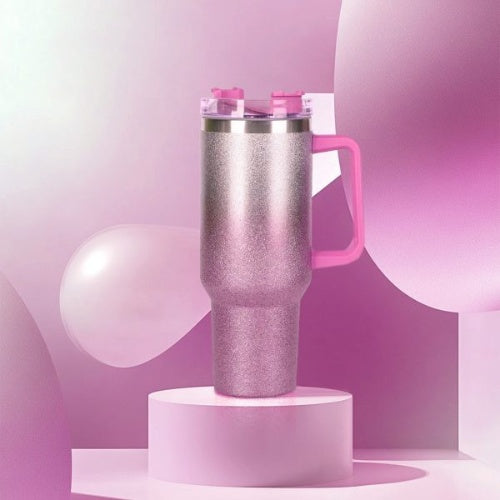 Vaso Termo Acero Inoxidable Diseno Brillantes 1.2 L Pitillo