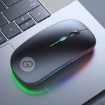 Mouse Inalambrico 2 En 1 Bluetooth 4.0/2.4G Recargable Negro