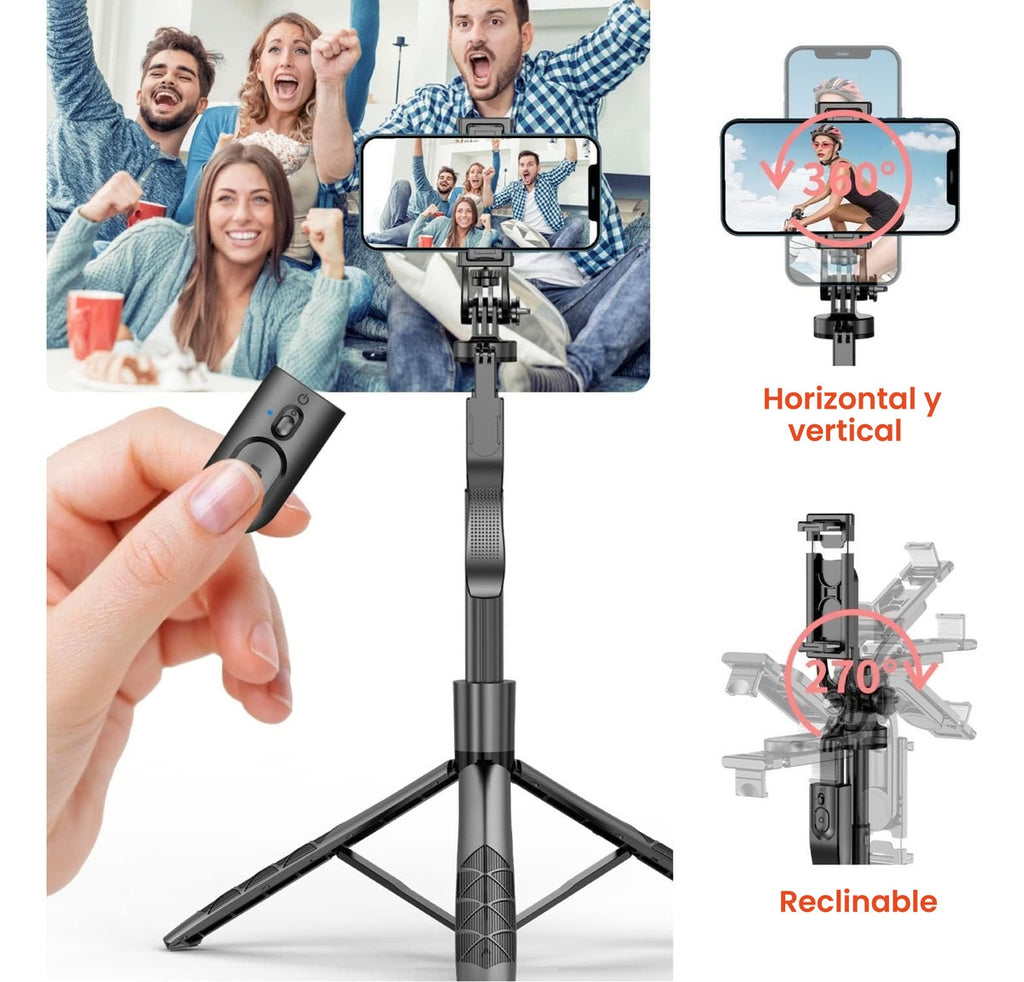 Palo Selfie Tripode Aluminio Extra Largo Profesional 160Cm