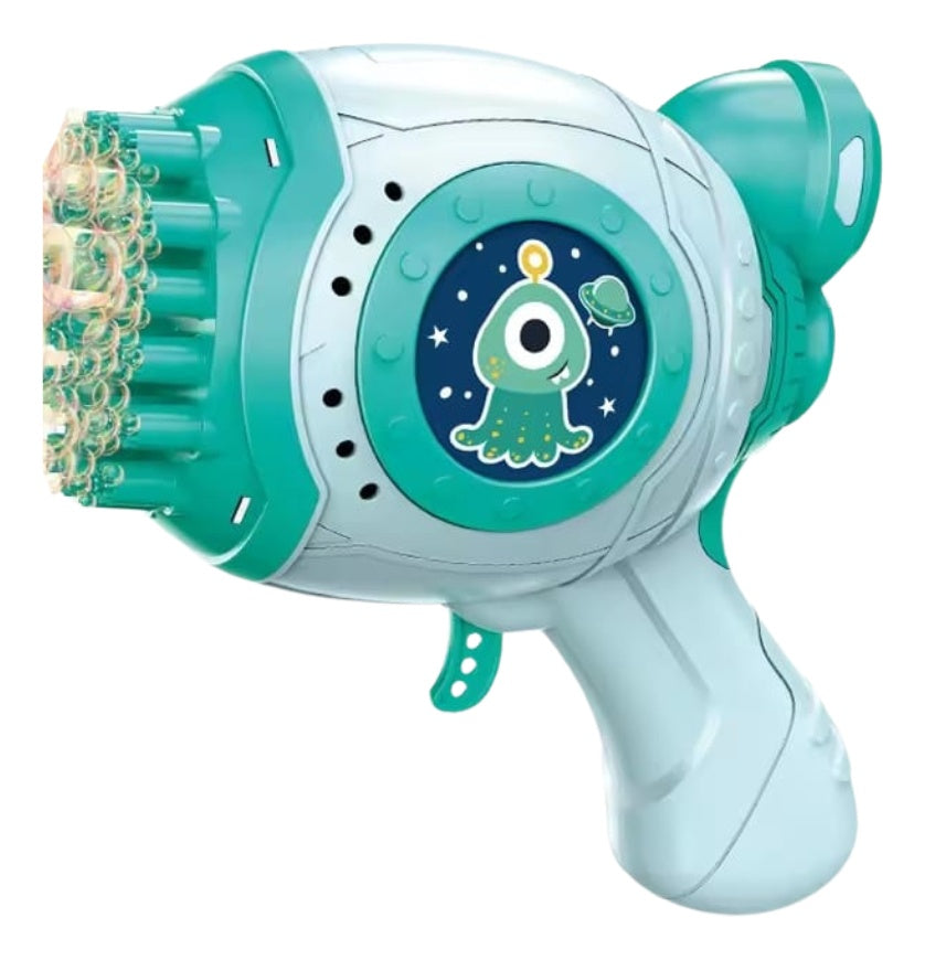 Pistola De Burbujas Electrica 32 Agujeros Burbujero Juguete