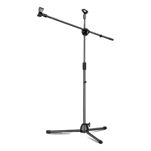 Soporte De Piso Microfono Profesional Ajustable Metalico