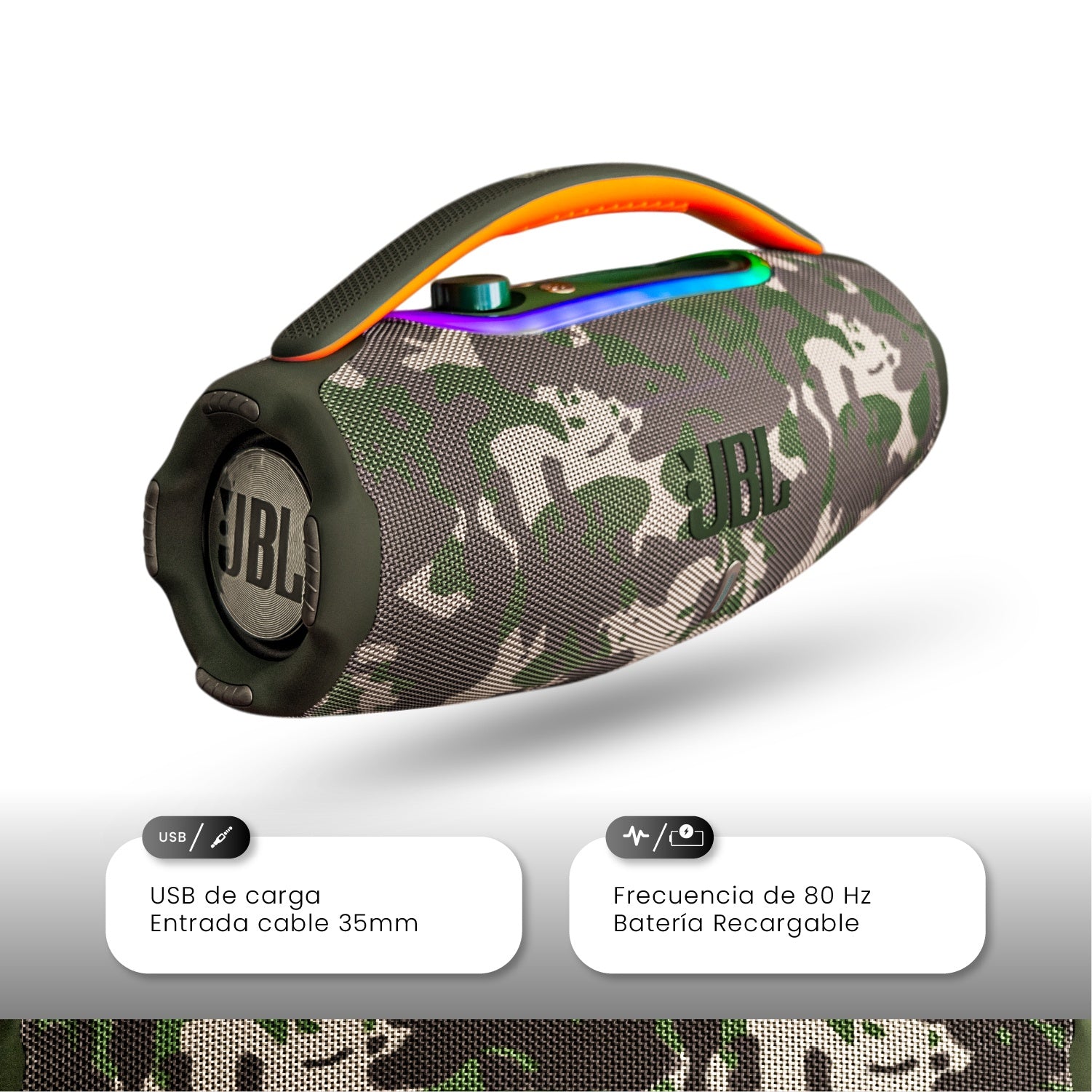 Parlante Grande Potente Jbl Boom Box 3 60W Bluetooth Verde Mega Bass Imitacion