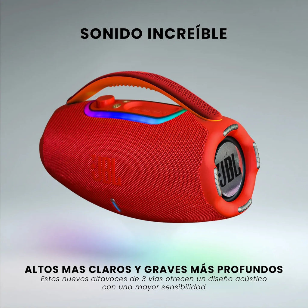 Parlante Grande Potente Jbl Boom Box 3 60W Bluetooth Rojo Mega Bass Imitacion