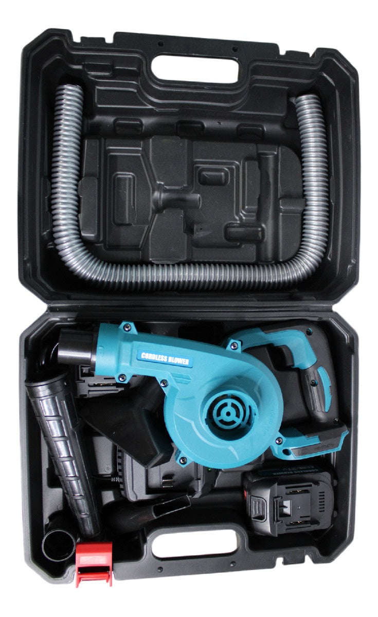 Sopladora Profesional Inalambrica Con Accesorios Doble Bateria Estuche 500W
