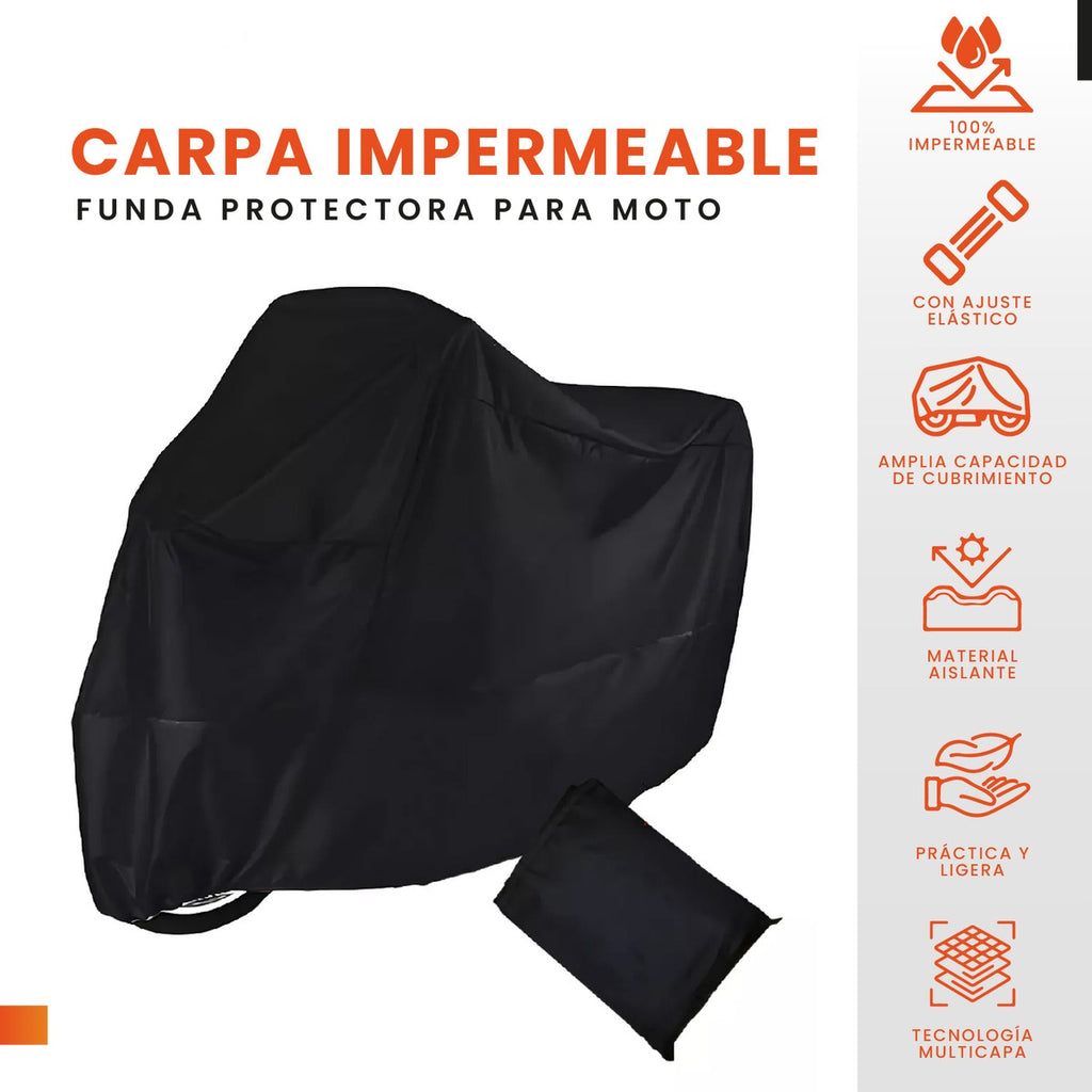 Carpa Funda Protectora Para Moto Lluvia Rayos Uv Impermeable Con Estuche Innovo