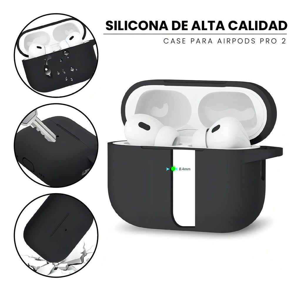 Audifonos Inalambricos Con Estuche Negro Pods 2 Generacion Bluetooth