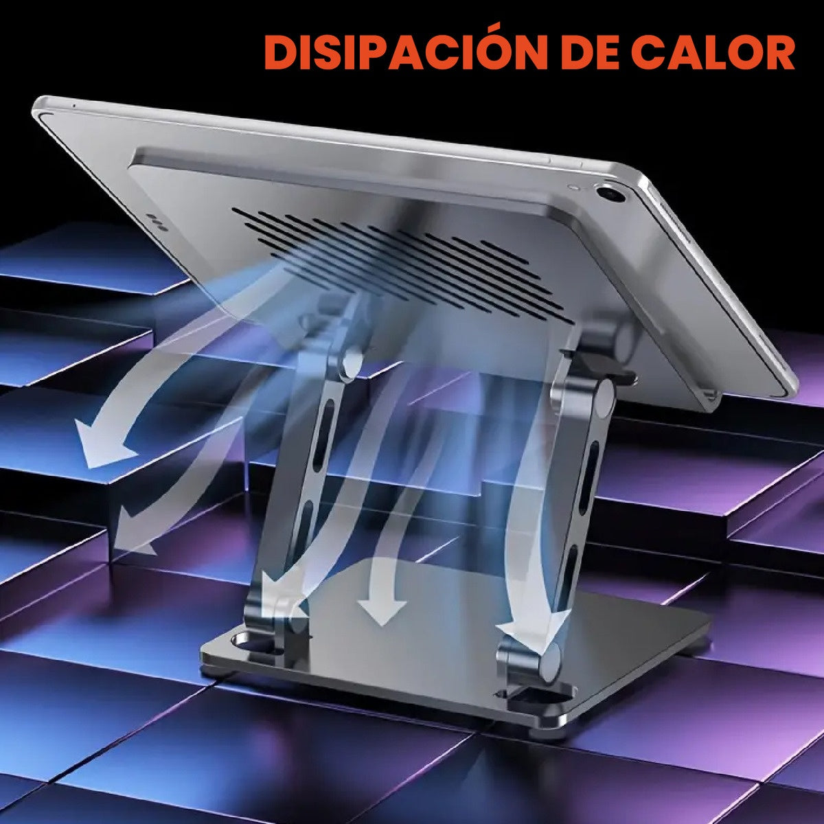 Base Tablet Soporte Ajustable Giratorio Corporativo Metalico