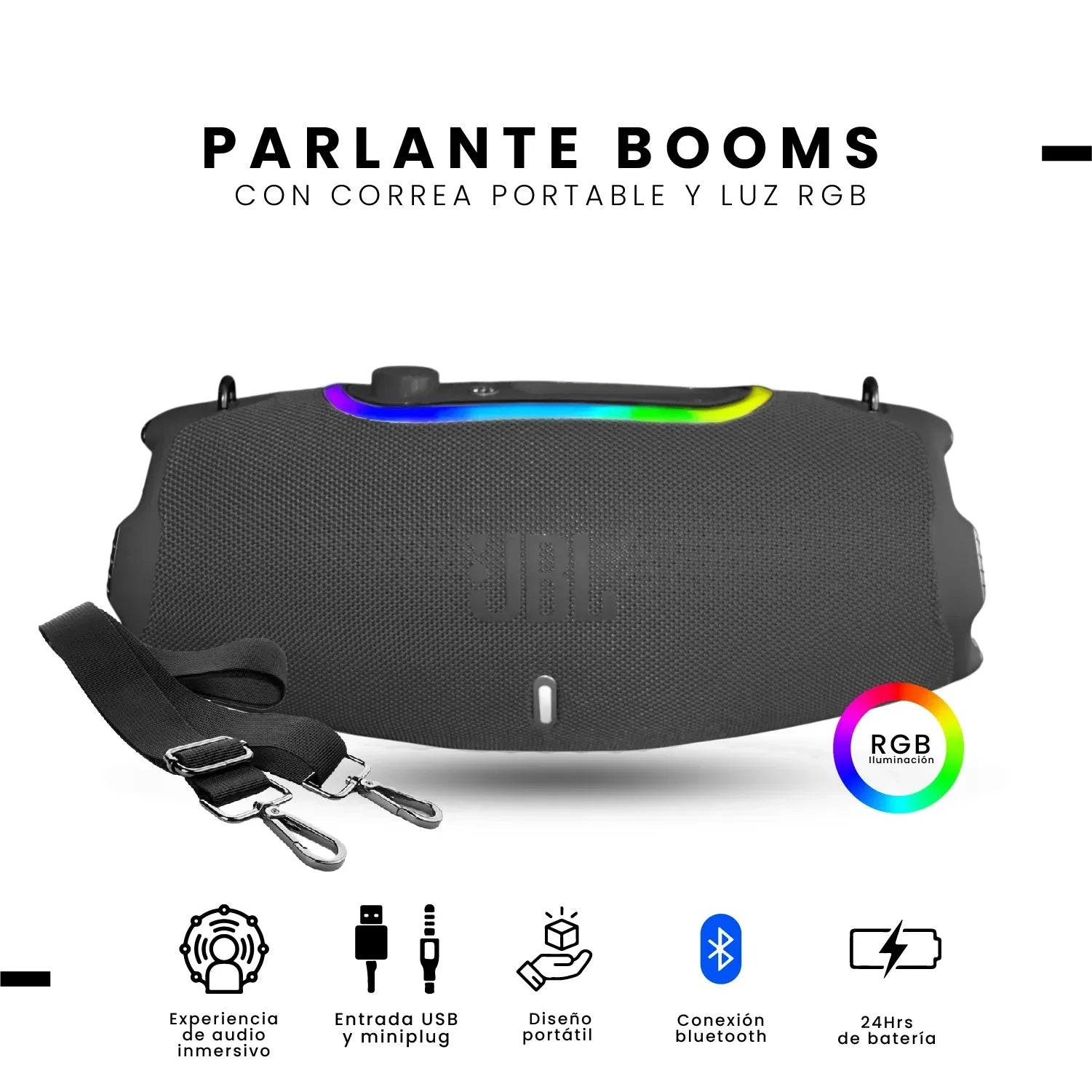 Parlante Xtreme Replica 1.1 Jbl Grande Bluetooth Sonido Potente Negro