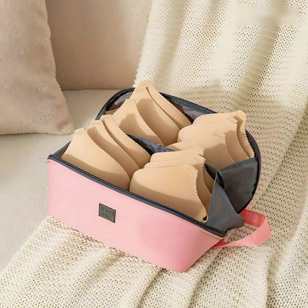 Combo Mochila Viajera + Organizador De Ropa Interior + Organizador Maquillaje Cosmetiquera Rosa