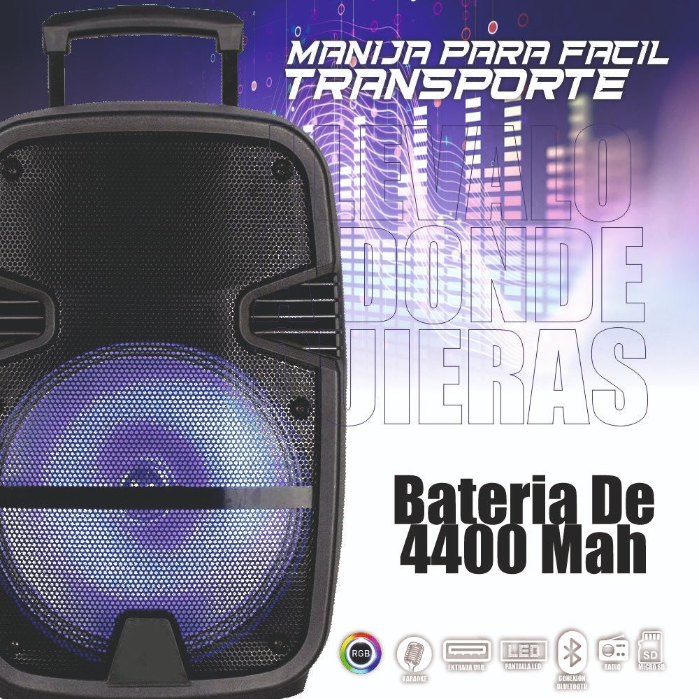 Parlante Profesional Korbix 12In500W Inalambrico Con Tripode