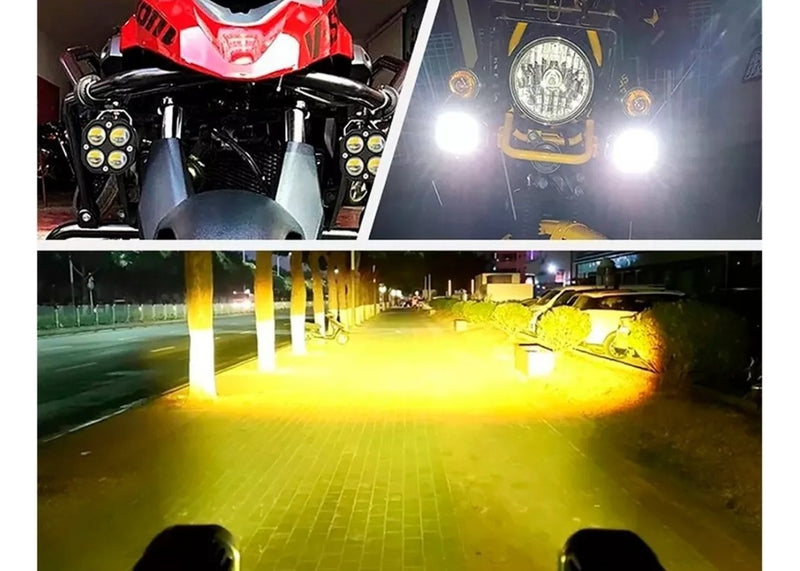 Exploradoras Turbo Led Antiniebla Bicolor 20000Lm Carro/Moto