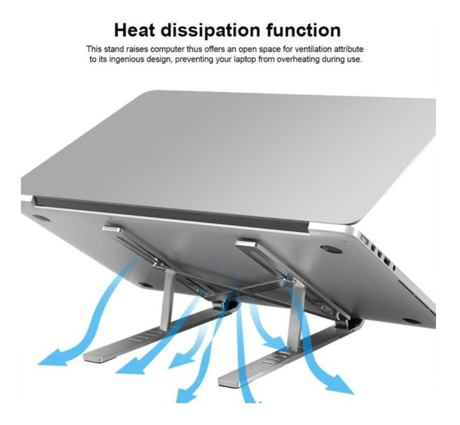 Base Soporte Ergonomica Reclinable Para Portatil + Soporte Celular