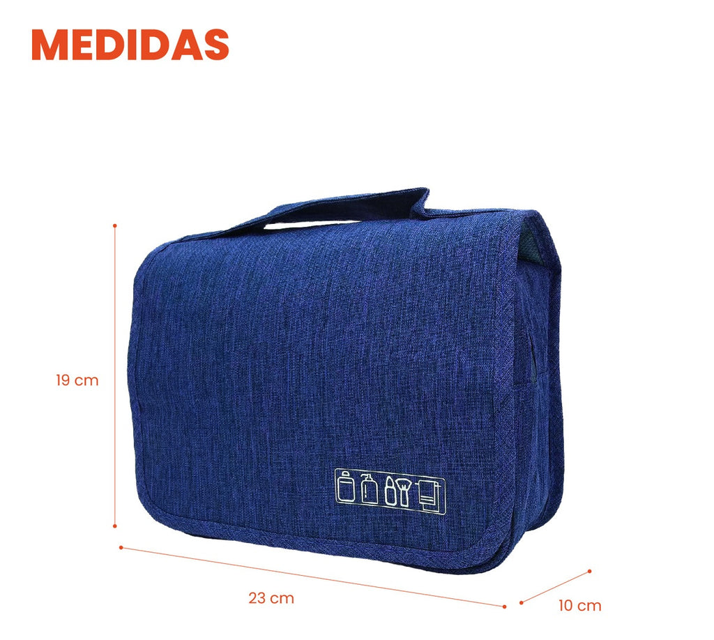Organizador Cosmetiquera De Maquillaje Impermeable Azul Para Bolsos Innovo Home