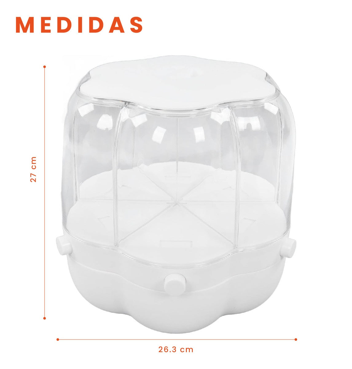 Dispensador Recipiente X6 Espacios Para Granos Cereales Giratorio Innovo Home Gb6