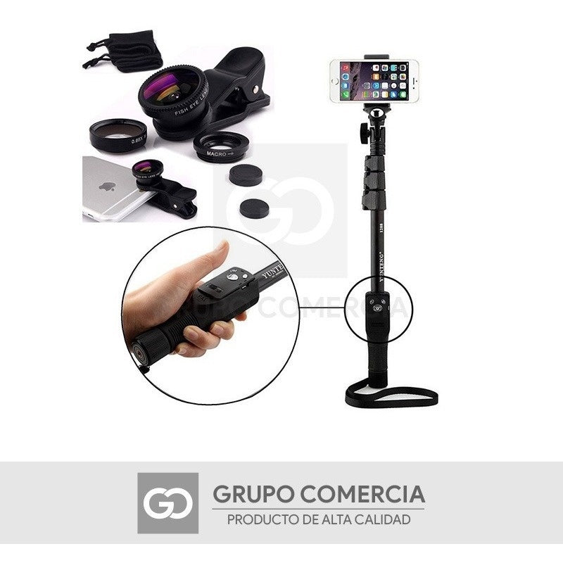 Selfie Stick Bluetooth 1,2M Profesional Para Celular O Camara