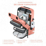 Mochila Bolso Maleta Multifuncional Laptop Viajero Gran Capacidad Impermeable Rosa