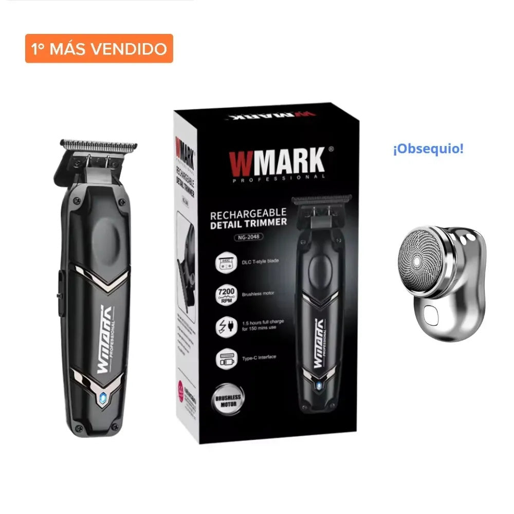 Maquina Patillera Afeitadora Profesional Con Guias Recargable Con Shaver