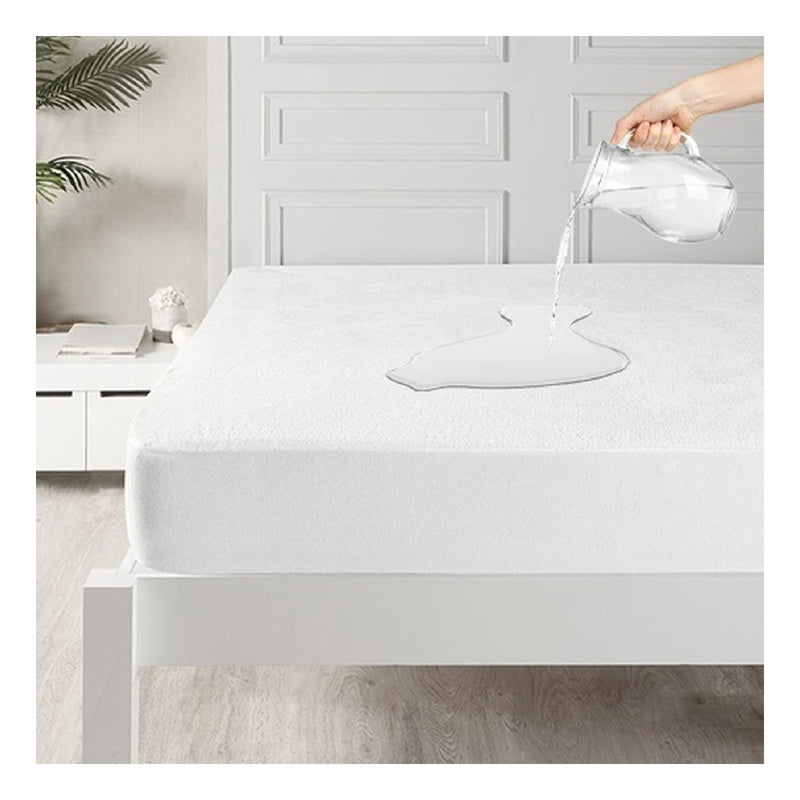 Protector De Colchon Antifluido Para Cama Doble Terry Home