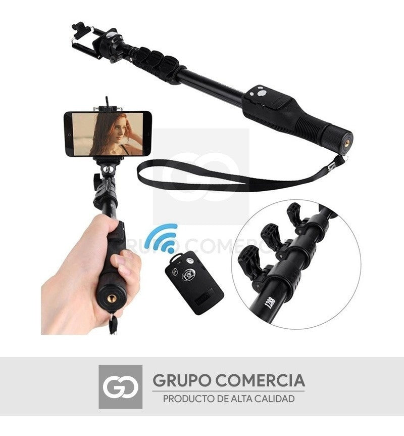 Selfie Stick Bluetooth 1,2M Profesional Para Celular O Camara