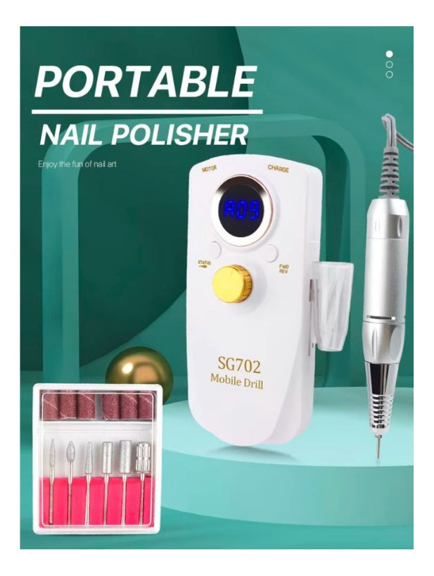 Pulidor De Unas Drill Profesional Portatil Recargable Varias Velocidades Innovo