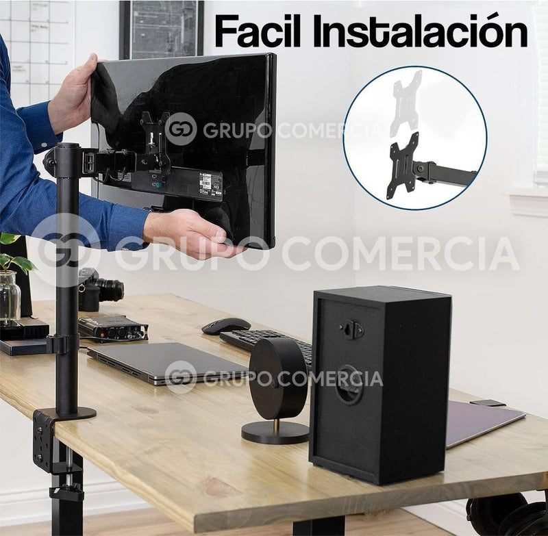 Soporte De Escritorio Para Monitor 17 -32 Metalico Ajustable