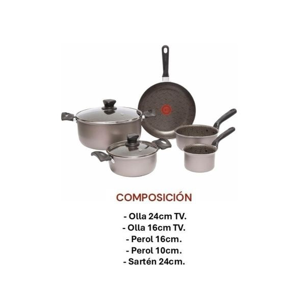 Bateria De Cocina Imusa 7 Piezas Antiadherente Olla Perol Sarten Durable