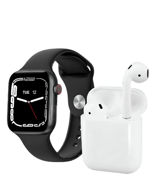 Smartwatch Series 8 Sport Con Audifono Recargable Gr88 Doble Pulso Negro