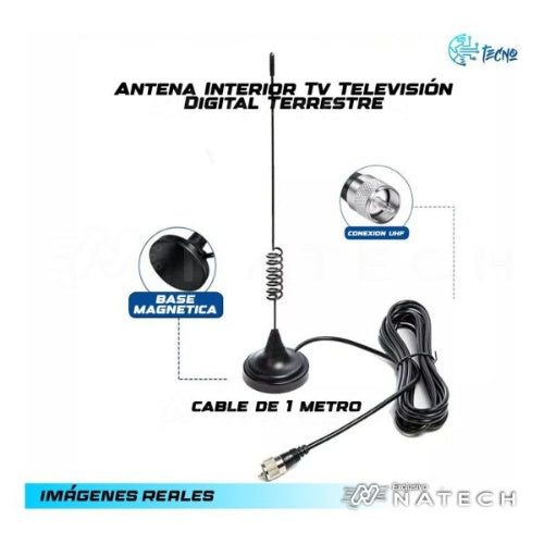 Antena Tdt 1.5 Metros Para Televisor Buena Senal