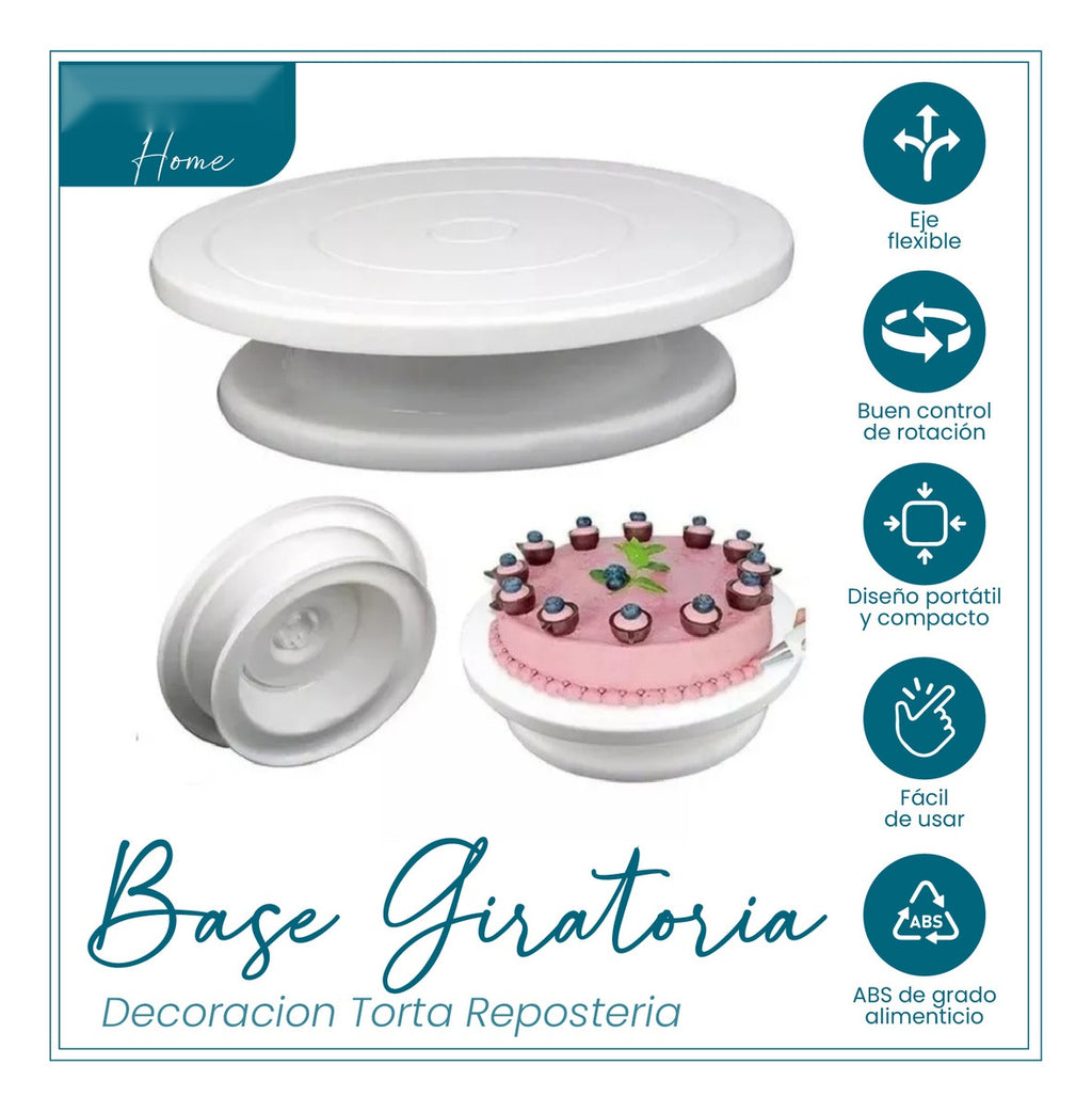 Base Giratoria Pasteleria Para Hacer Tortas Postres Inn Home