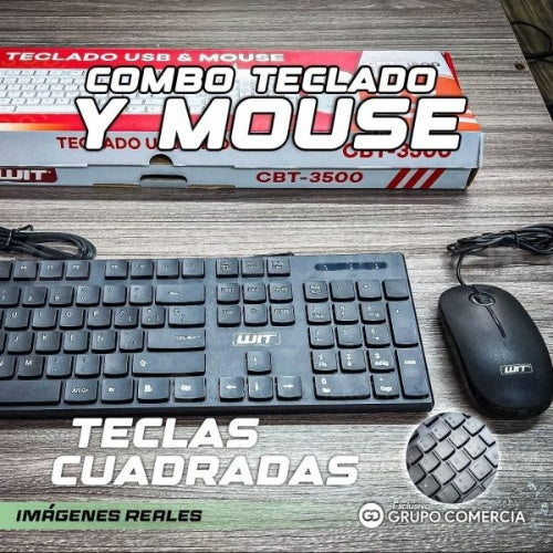 Teclado Para Computador Con Mouse De Cable Usb Wit Universal