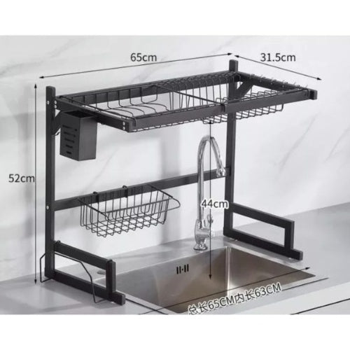 Platero Organizador De Loza Escurridor Con Set 12 Utensilios